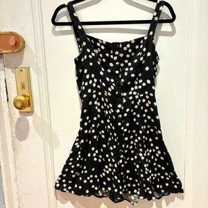 XS Reformation Black and White Mini Dress